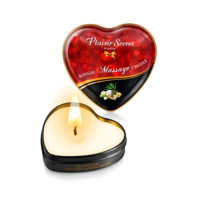 Массажная свеча-сердце Plaisirs Secrets Exotic Fruits (35 мл)