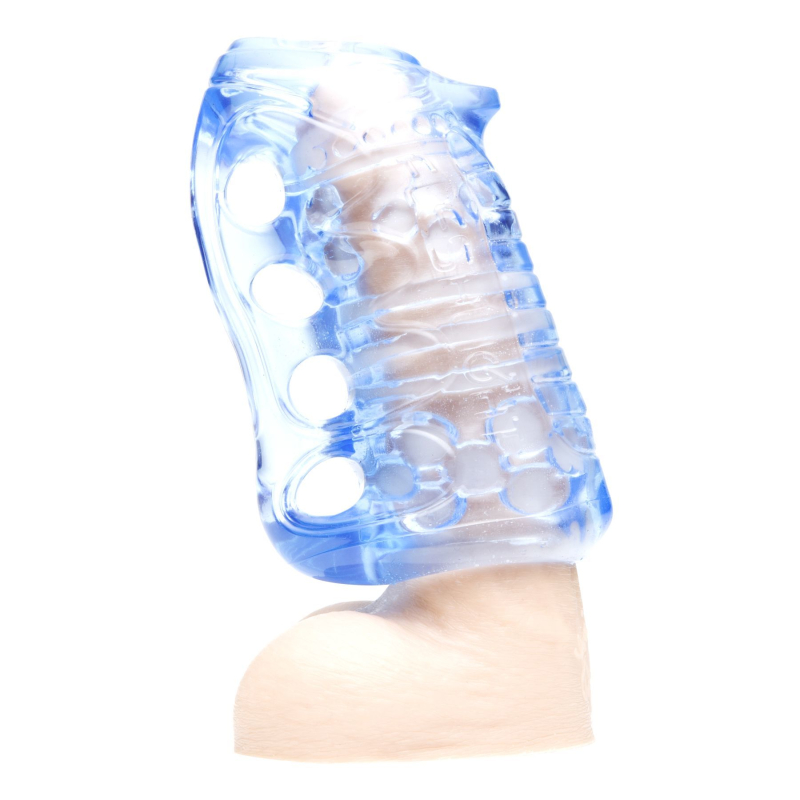 Мастурбатор Fleshlight Fleshskins Grip Blue Ice – фіксація на руці, зручно для пар