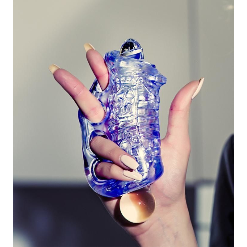 Мастурбатор Fleshlight Fleshskins Grip Blue Ice – фіксація на руці, зручно для пар
