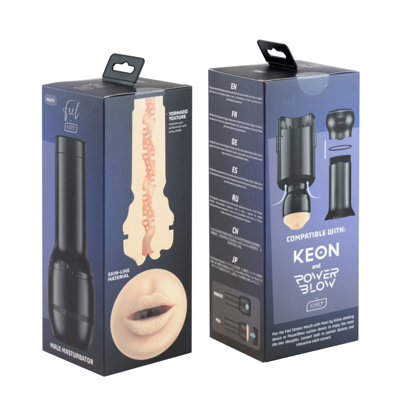 Мастурбатор для чоловіків ротик Kiiroo Feel Mouth – сумісний з PowerBlow