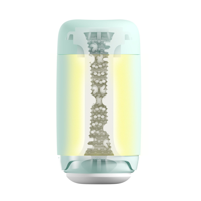 Мастурбатор Tenga Puffy Mint Green – ультрам’який наскрізний багаторазовий корпус