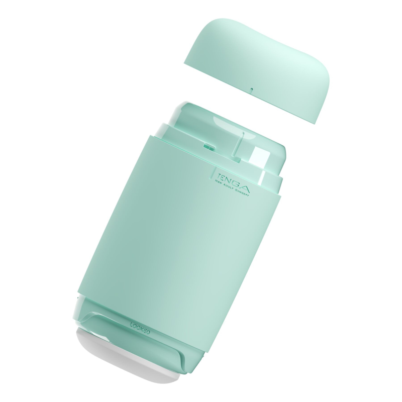 Мастурбатор Tenga Puffy Mint Green – ультрам’який наскрізний багаторазовий корпус
