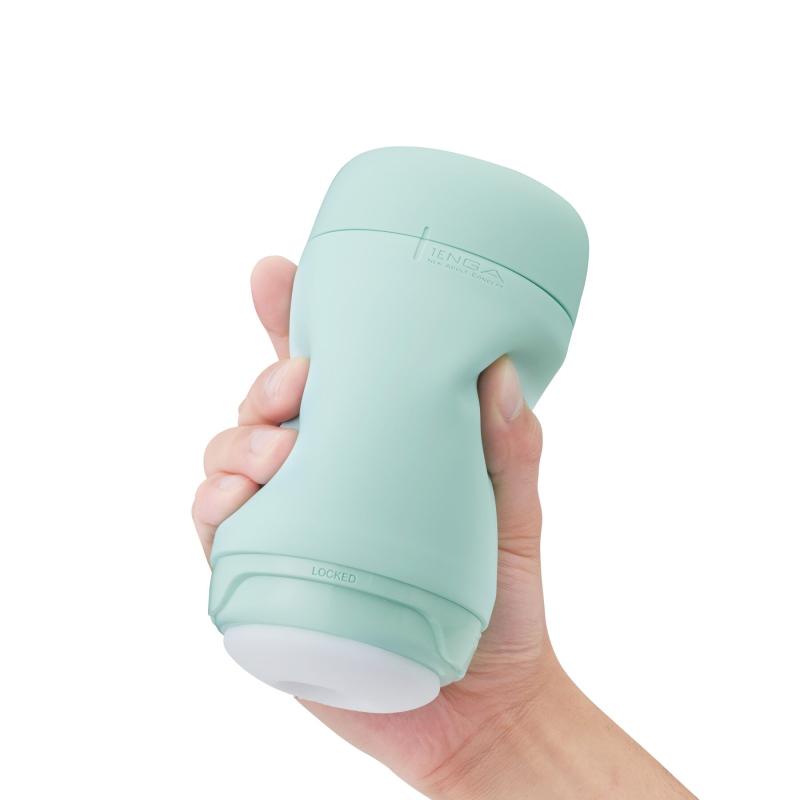 Мастурбатор Tenga Puffy Mint Green – ультрам’який наскрізний багаторазовий корпус