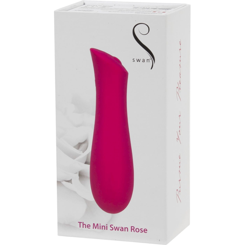 Міні вібратор – The Mini Swan Rose з плавним збільшенням інтенсивності вібрації, медичний силікон, водозахист