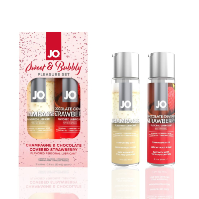 Набір лубрикантів JO Sweet&Bubbly – Champagne & Chocolate Covered Strawberry (2×60 мл)