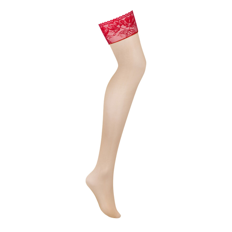Ч stockings под пояс с широким кружевом Obsessive Lacelove XL/2XL