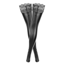 Панчохи з мокрим ефектом Noir Handmade F135 Powerwetlook stockings, M, без мисків