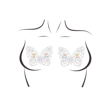 Пестис–метелики з кристалів Leg Avenue Chrysallis nipple sticker, наліпки, світяться у темряві