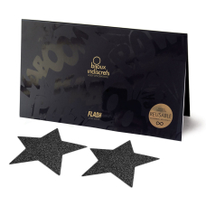 Пестис – стикини Bijoux Indiscrets – Flash Star Черный цвет, наклейки на соски