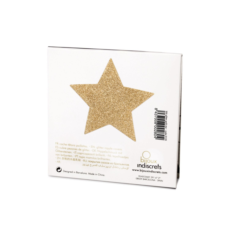 Пестіс – стикини Bijoux Indiscrets – Flash Star Золотистий, наклейки на соски