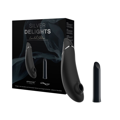 Подарунковий набір – Silver Delights Collection – вакуумний стимулятор Womanizer Premium + вібропуля We-Vibe Tango