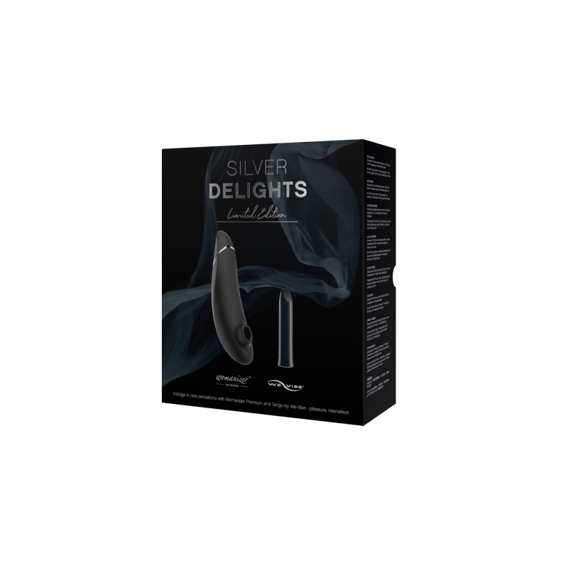 Подарунковий набір – Silver Delights Collection – вакуумний стимулятор Womanizer Premium + вібропуля We-Vibe Tango