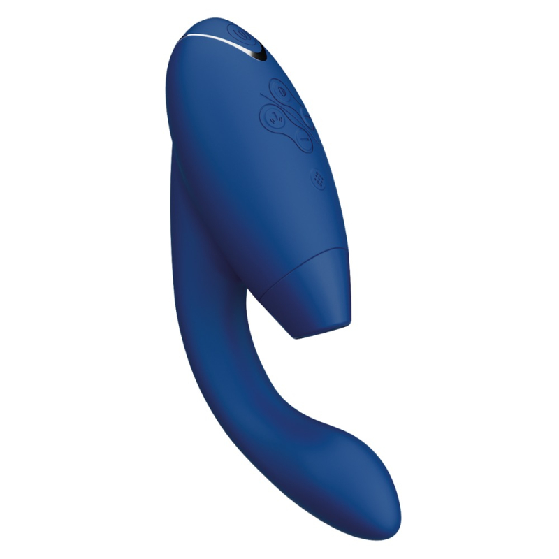 Womanizer Duo 2 Blueberry – Подвійний вакуумний стимулятор з вібрацією (14 режимів вакууму + 10 вібрації)
