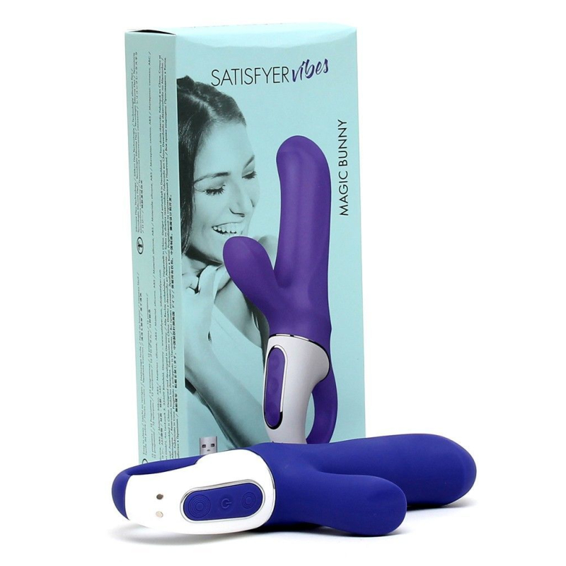 Мощный вибратор-кролик Satisfyer Vibes Magic Bunny – с двумя моторами, медицинский силикон, 12 режимов вибрации