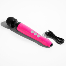Мощный вибромассажер – DOXY Die Cast 3R Hot Pink, перезаряжаемый, с металлическим корпусом
