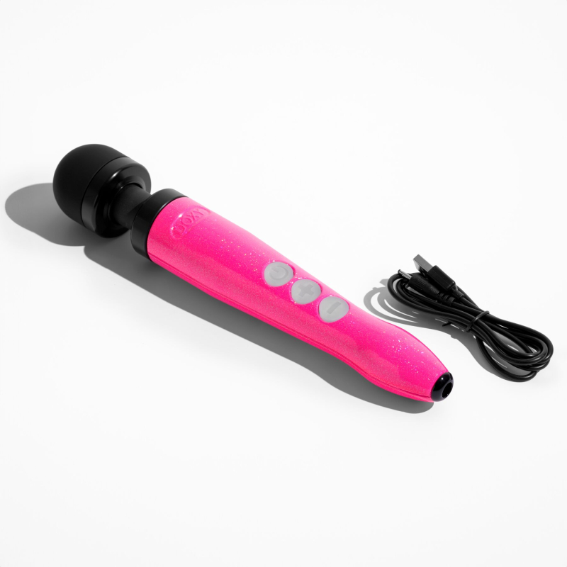 Потужний вібромасажер – DOXY Die Cast 3R Hot Pink, перезаряджуваний, з металевим корпусом