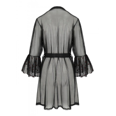 Повітряний пеньюар Passion LOVELIA PEIGNOIR L/XL, чорний колір