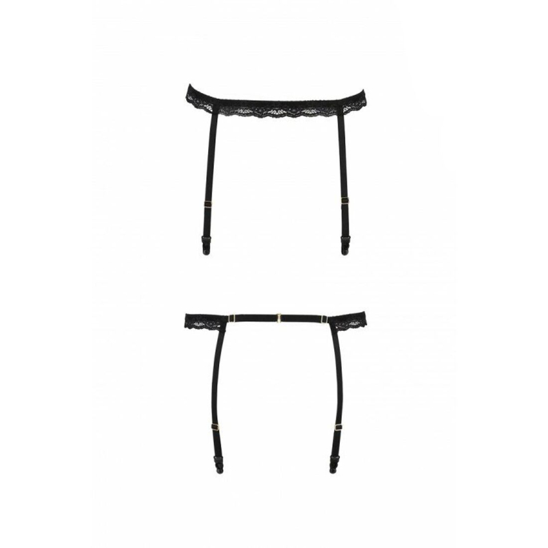 Пояс–стрепи для панчох Passion Exclusive SHELLY GARTER BELT L/XL, чорний колір