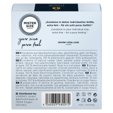 Презервативы Mister Size - pure feel - 53 (3 condoms), толщина 0,05 мм