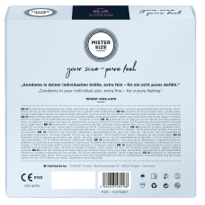 Презервативы Mister Size - pure feel - 64 (36 condoms), толщина 0,05 мм