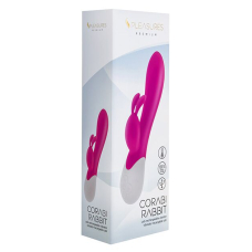 Рожевий Вібратор-кролик з нагрівом – S Pleasures Premium Corabi Rabbit, вушка для клітора, 16 режимів