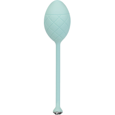 Роскошные вагинальные шарики PILLOW TALK - Frisky Teal с кристаллом, диаметр 3,2 см, вес 49-75 гр