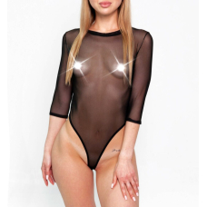 Сексуальне прозоре боді сітка з рукавами Art of Sex – Sheril чорний, XS–M