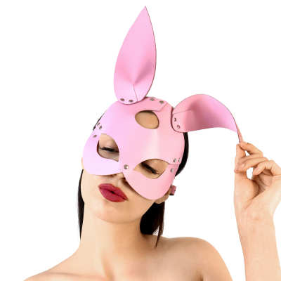 Кожаная маска Зайчика Art of Sex – Bunny mask, цвет Розовый