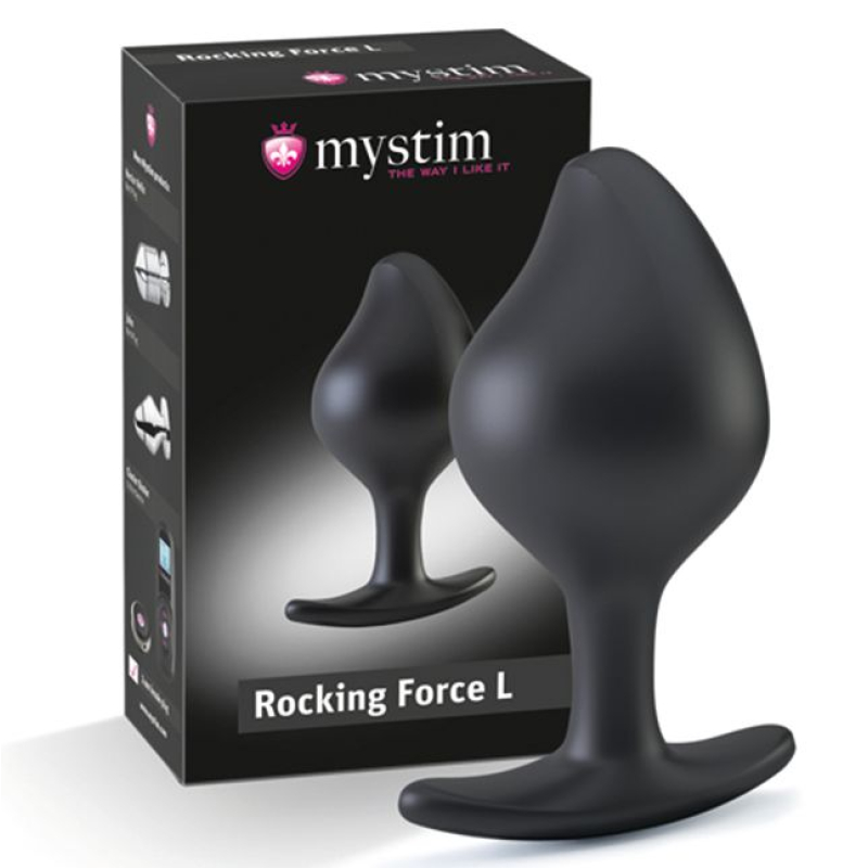 Силиконовая анальная пробка Mystim Rocking Force L для электростимулятора, диаметр 4.7 см
