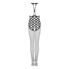 Сітчастий бодістокінг з імітацією боді Obsessive Bodystocking G332 S/M/L, чорний колір, з доступом