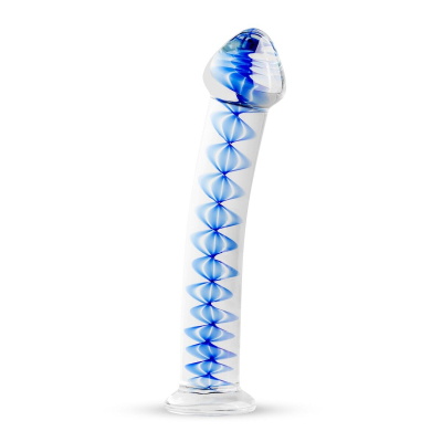 Вигнутий скляний дилдо Gildo Glass Dildo No. 4 17,5 см з обмежувачем
