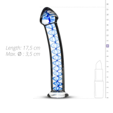 Скляний дилдо Gildo Glass Dildo No. 4, для точки G та простати, довжина 17.5 см