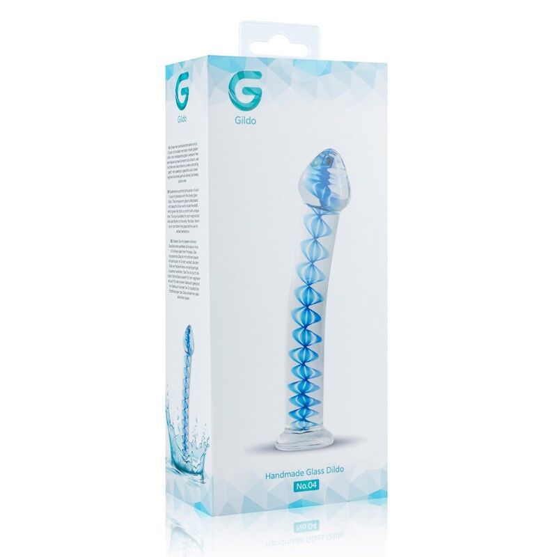 Скляний дилдо Gildo Glass Dildo No. 4, для точки G та простати, довжина 17.5 см