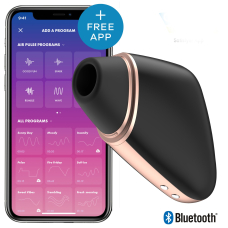 Smart вакуумний кліторальний стимулятор Satisfyer Love Triangle Black з App керуванням на відстані через інтернет