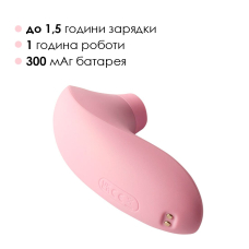 Смарт вакуумний стимулятор – Svakom Pulse Lite Neo Pale Rosette – управління на відстані через застосунок