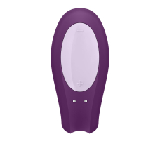 Смарт-вібратор для пар Satisfyer Double Joy Violet – дистанційне керування зі смартфона, застосунок, 2 мотори