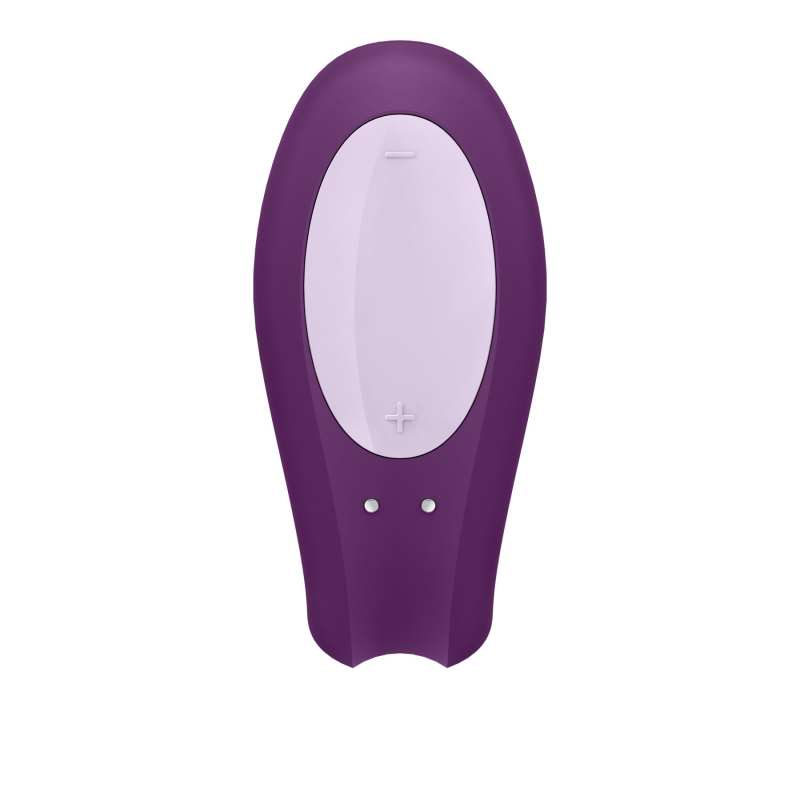 Смарт-вібратор для пар Satisfyer Double Joy Violet – дистанційне керування зі смартфона, застосунок, 2 мотори