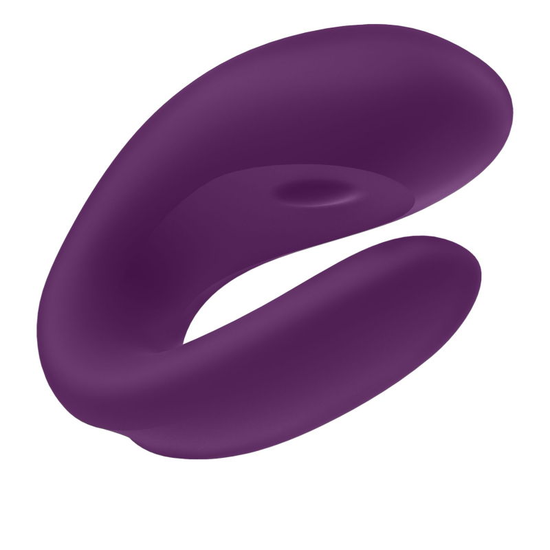 Смарт-вібратор для пар Satisfyer Double Joy Violet – дистанційне керування зі смартфона, застосунок, 2 мотори