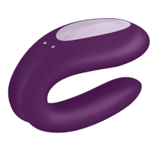 Смарт-вібратор для пар Satisfyer Double Joy Violet – дистанційне керування зі смартфона, застосунок, 2 мотори