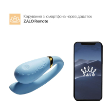 Смарт вібратор для пар – Zalo Fanfan Royal Blue – дистанційне керування з телефона через додаток Zalo