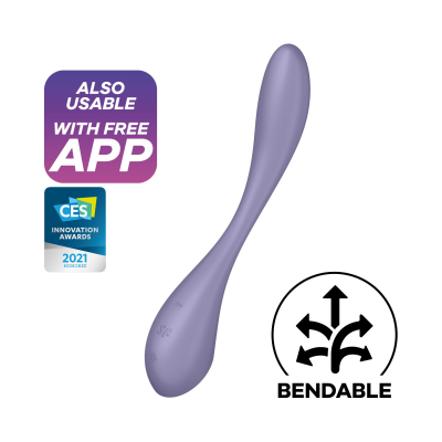 Смарт-вибратор для точки G – Satisfyer G-Spot Flex 5+ Lilac – дистанционное управление с телефона на расстоянии