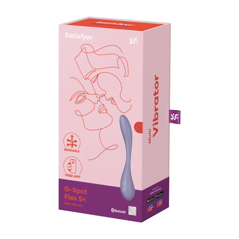 Смарт-вібратор для точки G – Satisfyer G-Spot Flex 5+ Lilac – дистанційне керування з телефона на відстані