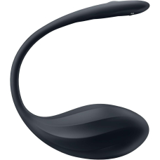 Смарт-віброяйце – Satisfyer Ribbed Petal Connect Black – керування з телефона на відстані через застосунок