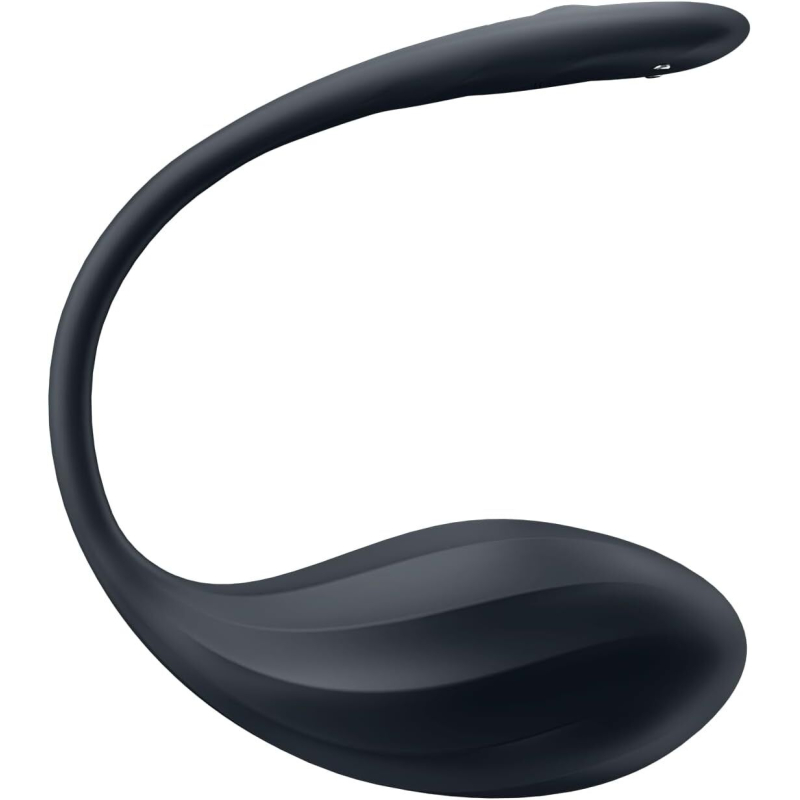 Смарт-віброяйце – Satisfyer Ribbed Petal Connect Black – керування з телефона на відстані через застосунок