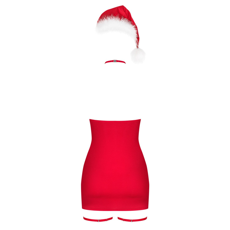 Сорочка Obsessive Kissmas chemise червоний 2XL/3XL