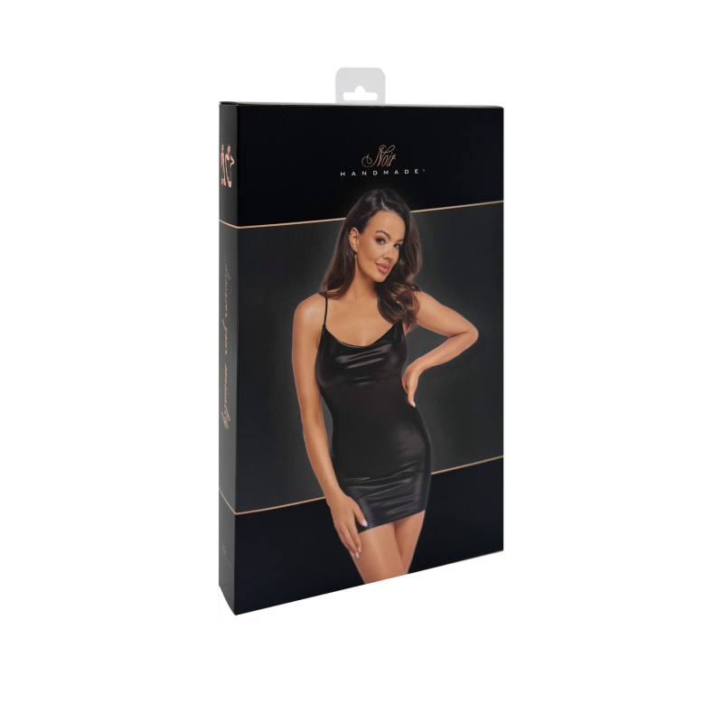 Сукня Noir Handmade F307 Mirage wetlook mini dress with jewelry rhinestone chain – XL