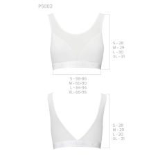 Топ з прозорою вставкою Passion PS002 TOP M, білий