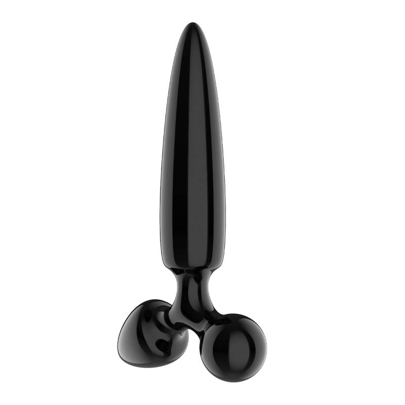 Тристоронній скляний дилдо - Satisfyer Triple Crystal 1 Black