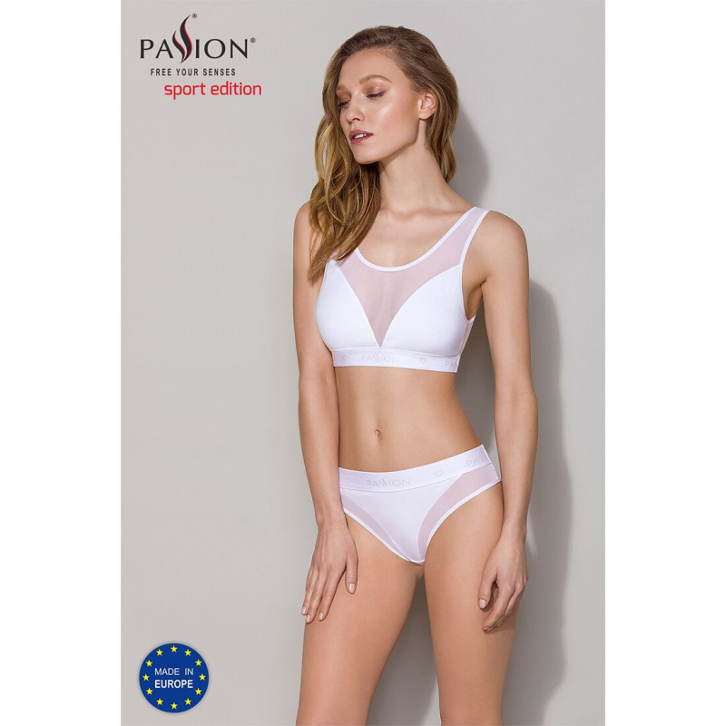 Трусики з прозорою вставкою Passion PS002 PANTIES M, білий