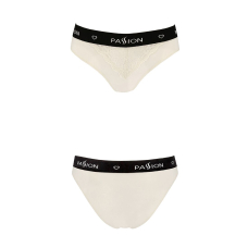 Трусики з широкою гумкою і мереживом Passion PS001 PANTIES L, молочний колір